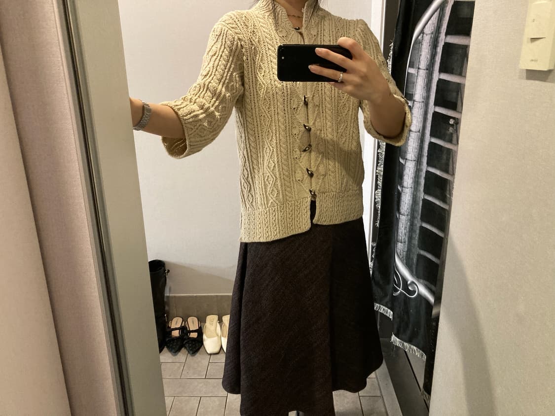 7부 니트 떡볶이 가디건 상품이미지3