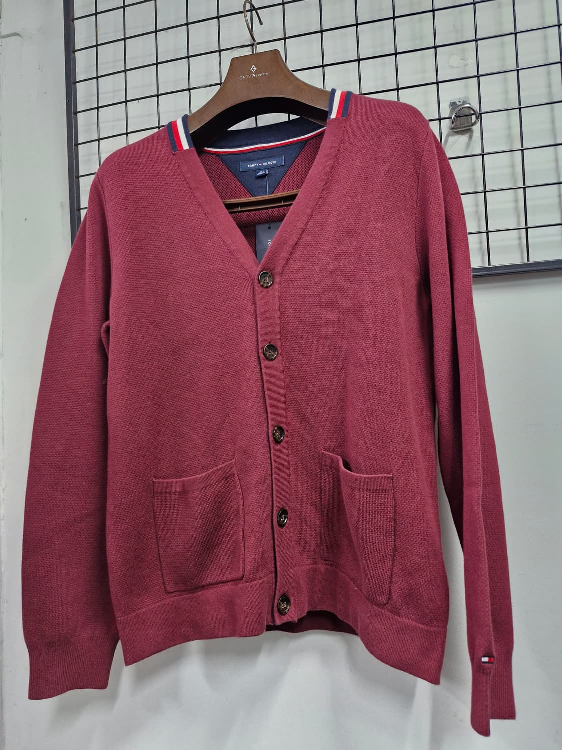95M 타미힐피거 버건디 가디건. 상품이미지3