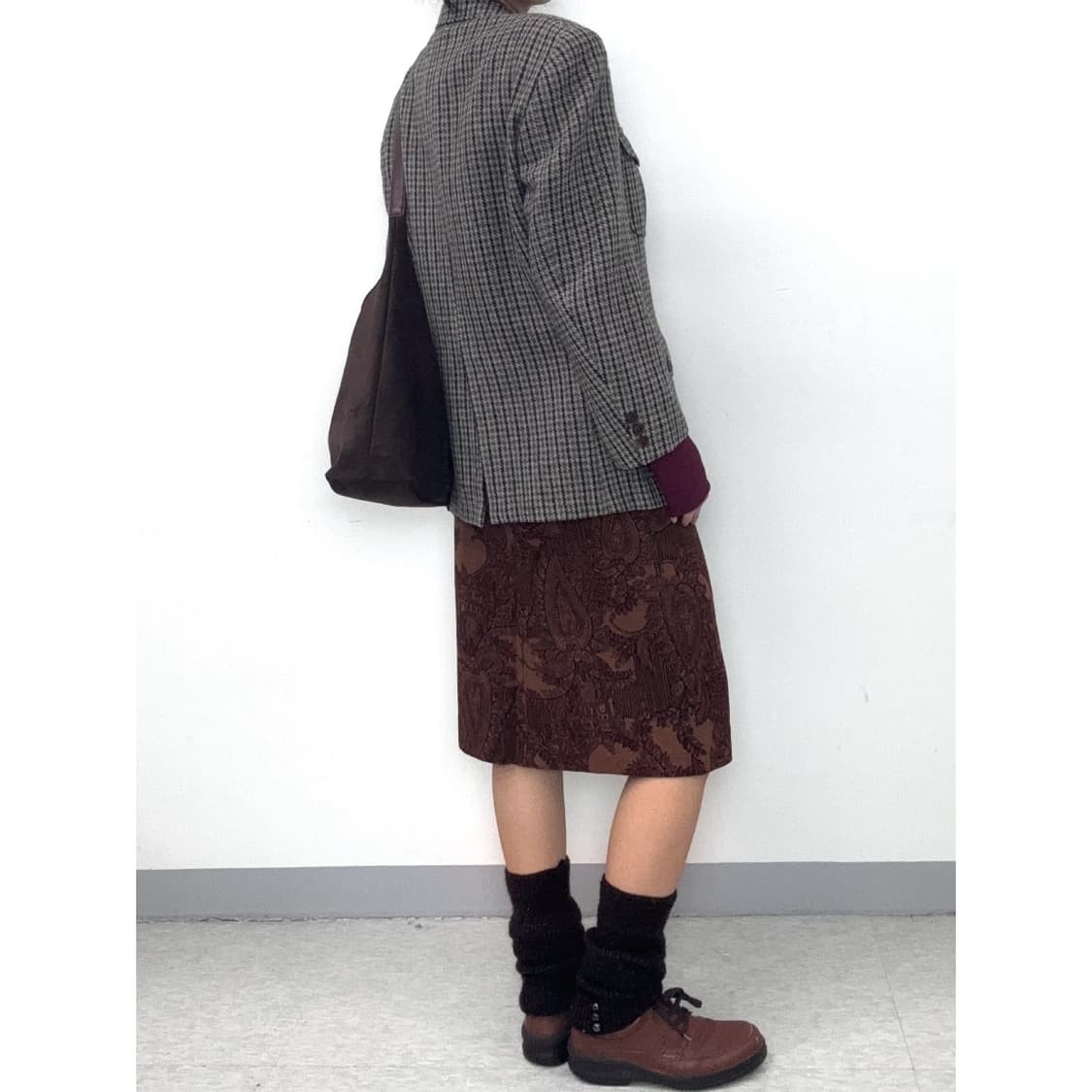 빈티지 브라운 블레이저 자켓 상품이미지4