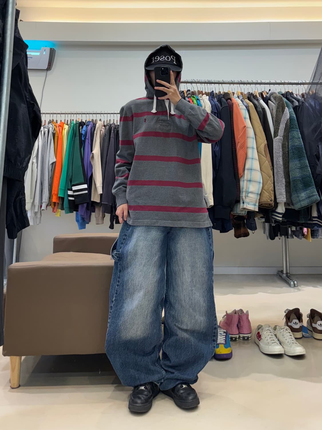 폴로 랄프로렌 스트라이프 후드 럭비 셔츠 상품이미지6