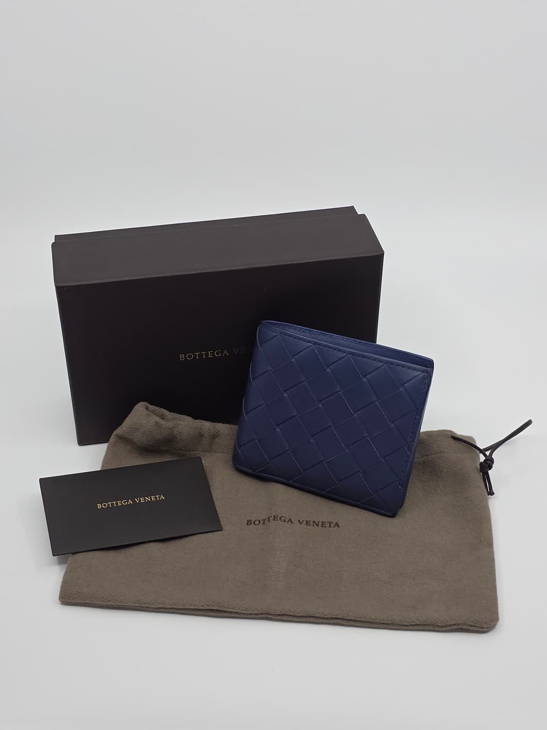 [풀박스]보테가베네타 인트레치아토 반지갑 네이비 상품이미지1