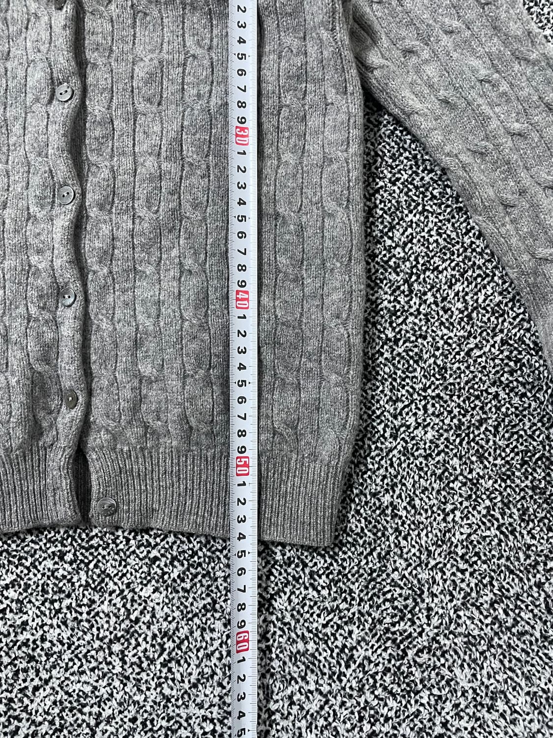 빈티지9. 폴로랄프로렌 스포츠클럽 케이블 니트 가디건 딥그레이 상품이미지5