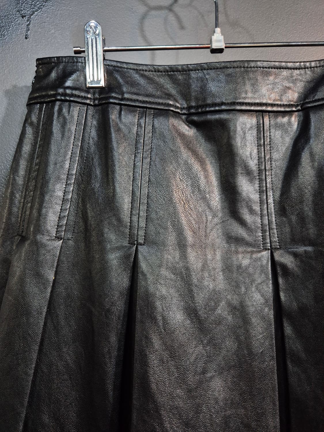 CC collect 블랙 레더 롱 스커트 55 상품이미지4