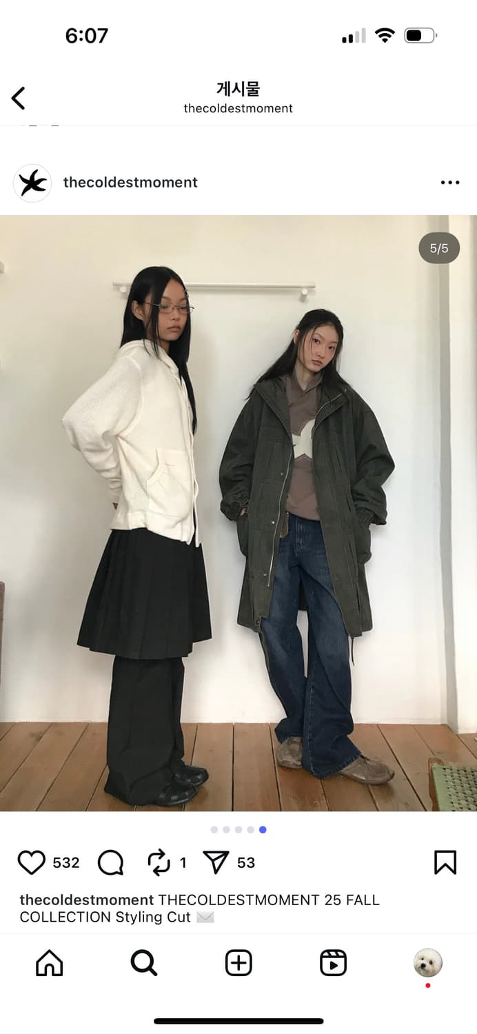 더콜디스트모먼트 TCM waffle hooded crop jacket / 상품이미지4