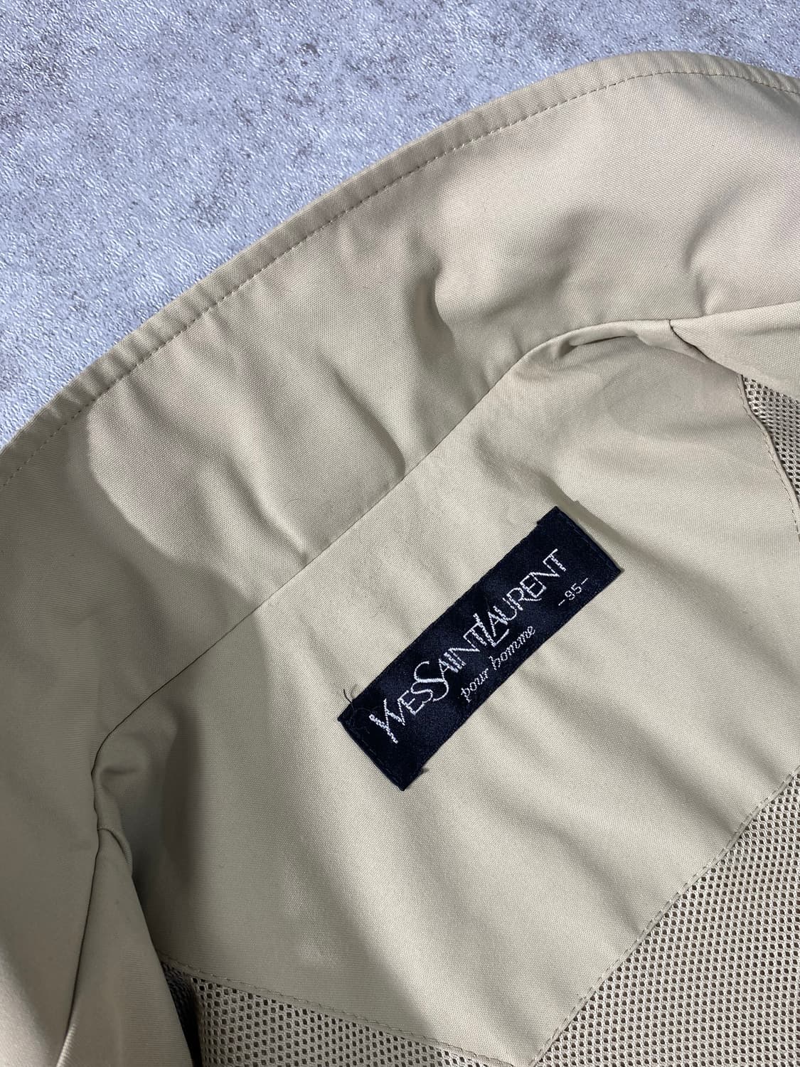 [95] 90s YSL 입생로랑 베이지 폴리쉘 블루종 자켓 상품이미지9