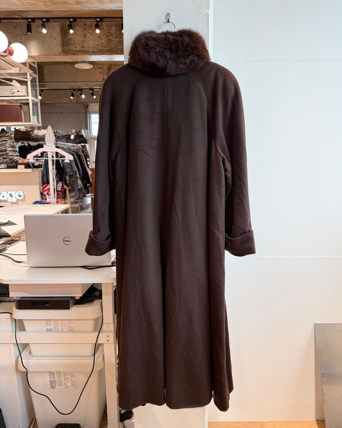 에스카다 브라운 캐시미어혼방 넥카라퍼 코트 상품이미지7