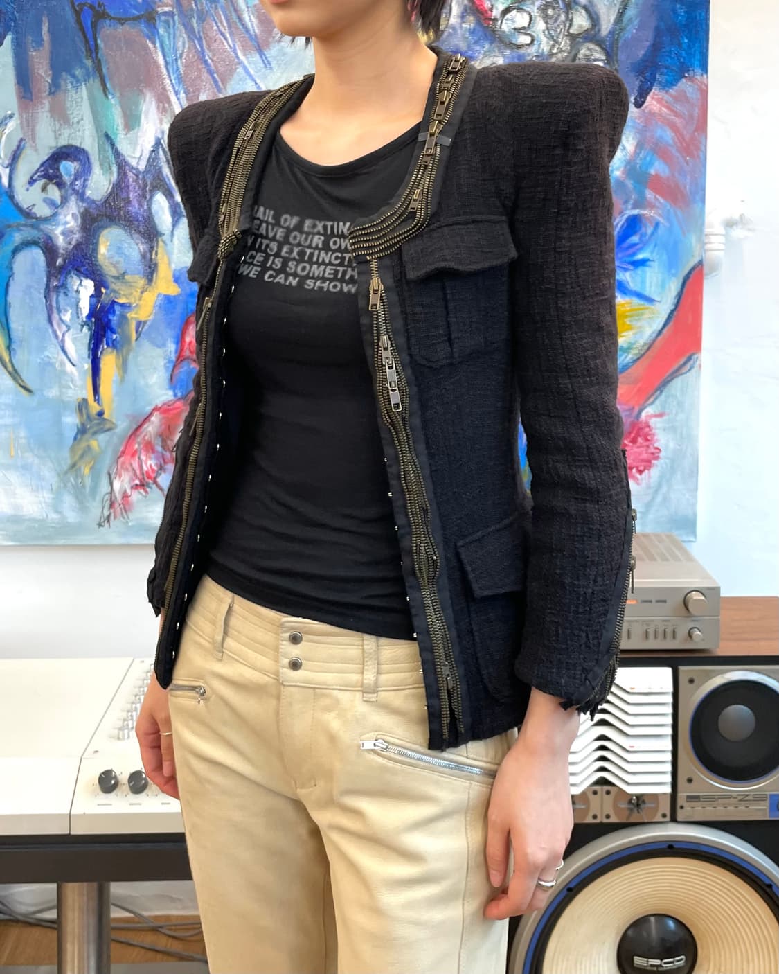 [34] 발망 2010 크리스토프 데카르넹 트위드 자켓 상품이미지3