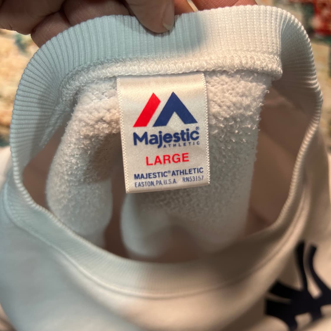 [L] 마제스틱 뉴욕 양키스 로고 50/50스웻셔츠 상품이미지4