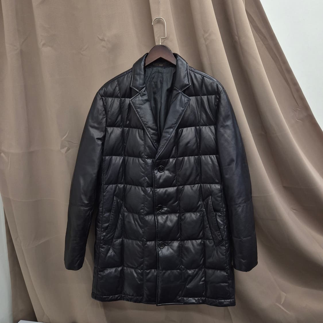 바쏘 옴므 가죽 퀄팅 패딩 코트 110 상품이미지1