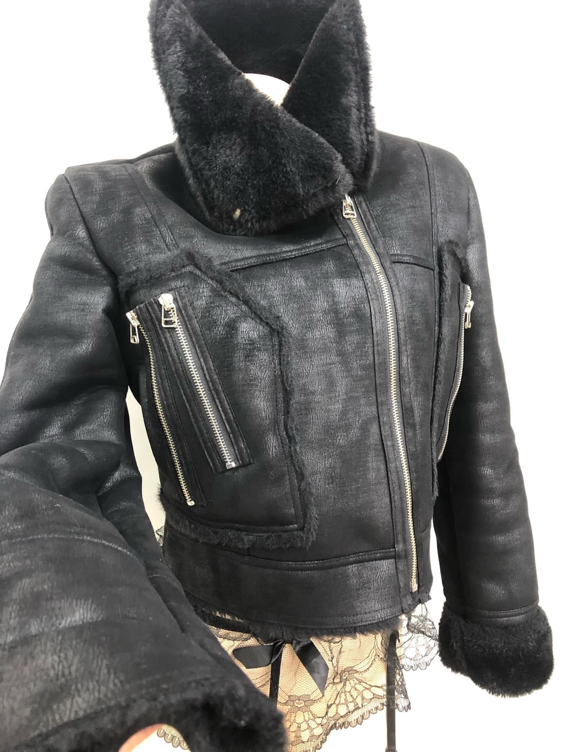 cropped fur trim mustang jacket 상품이미지5