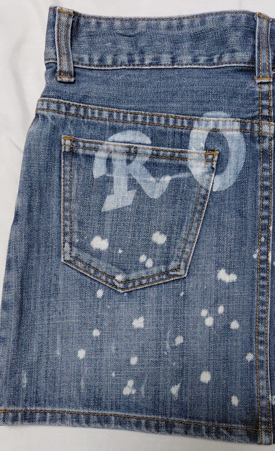 ROXY(록시) 페인트 스플래터 데님 미니스커트 (M사이즈) 상품이미지8