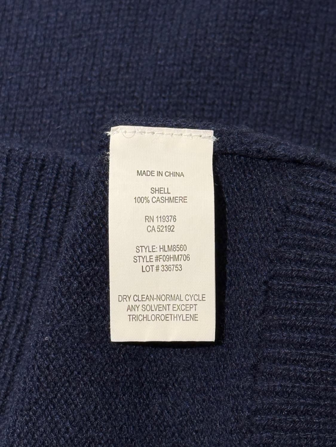 헬무트 랭 네이비 캐시미어 래글런 니트 상품이미지8