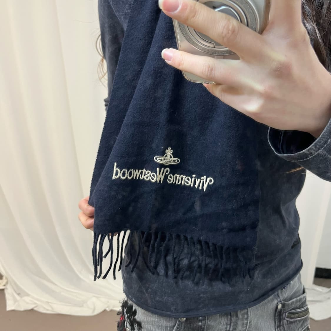 Vivienne Westwood Navy Scarf 상품이미지3