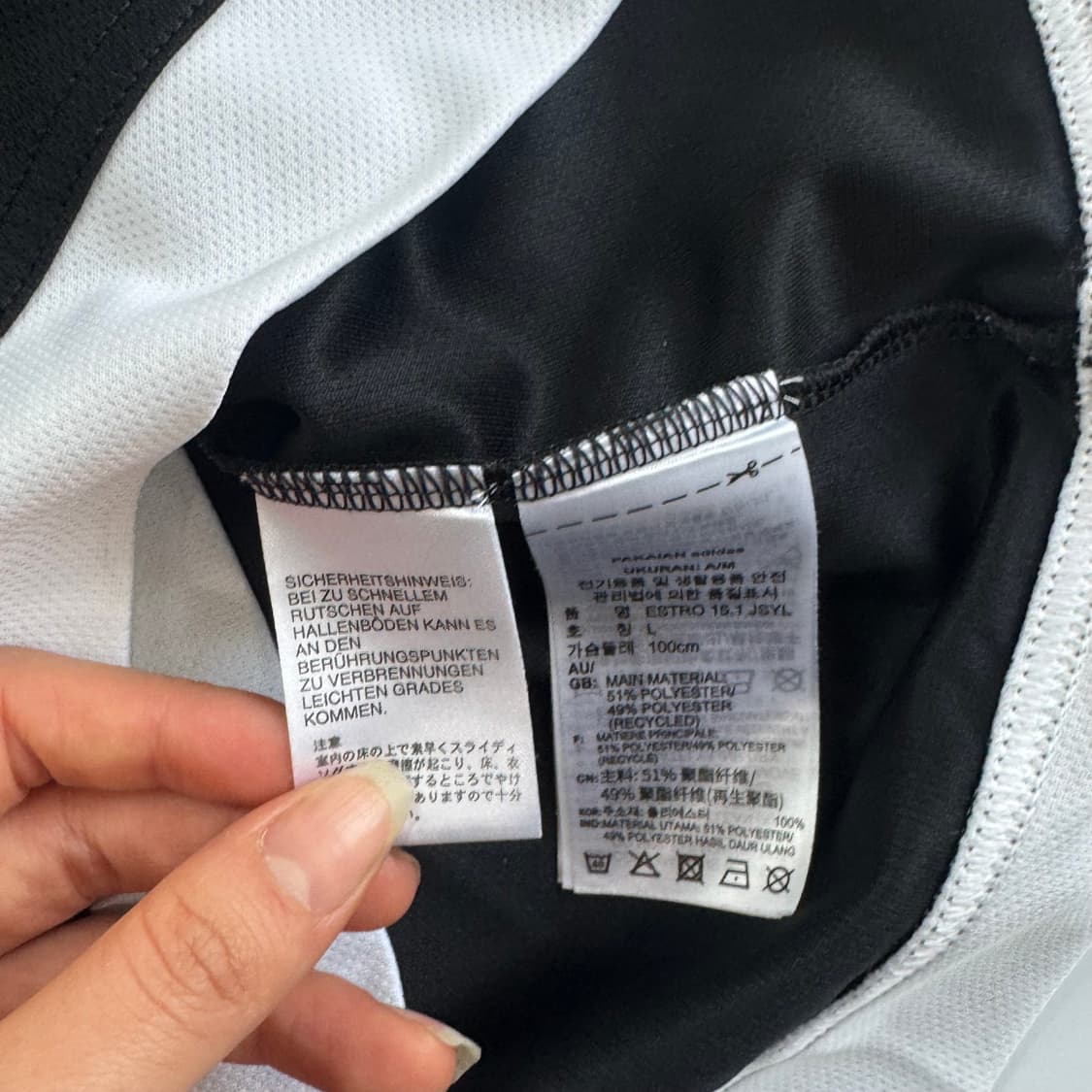 Adidas 아디다스 삼각로고 블랙 롱슬리브 상품이미지6