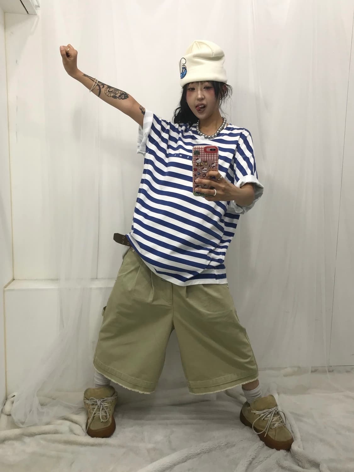 < Supreme Overprint Stripe T-shirt - 24S 상품이미지5