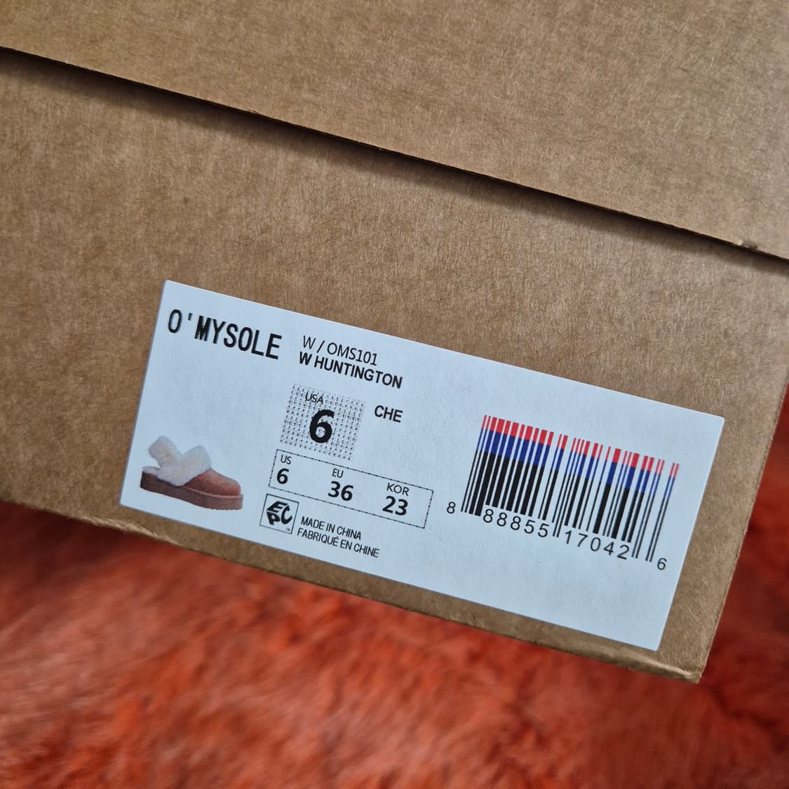 O'MYSOLE 오마이솔 어그 슬리퍼 230 새상품 상품이미지4