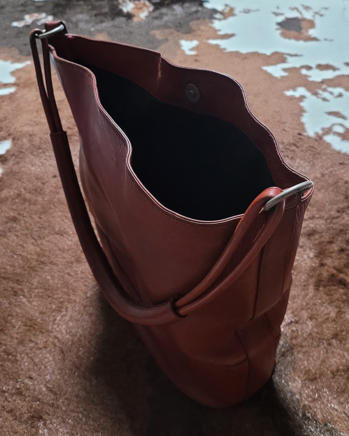 남녀공용 가죽 토트백(36*35) 상품이미지2