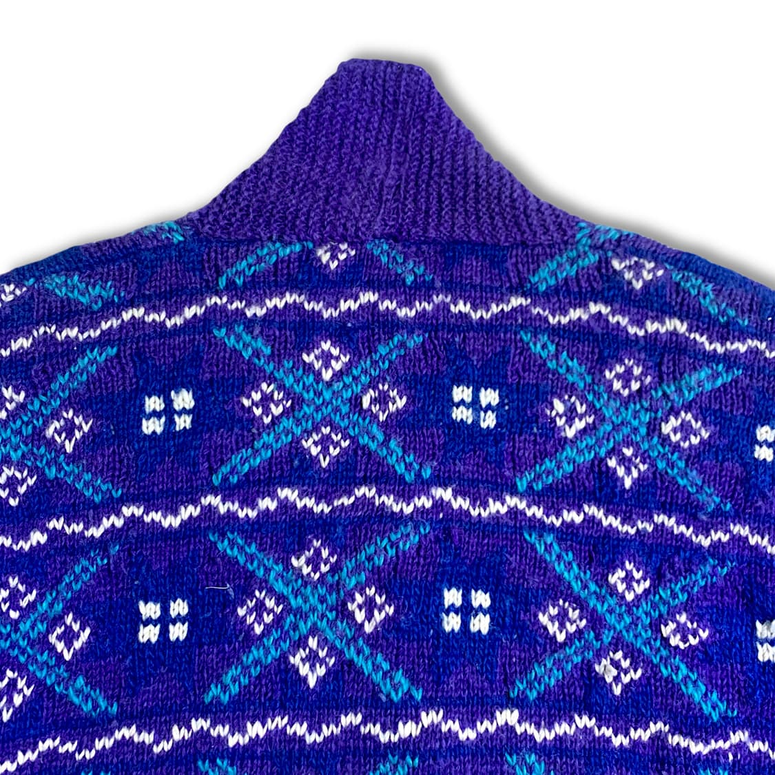 [XL~] 90s  Hand-Knit Purple Cardigan 상품이미지8