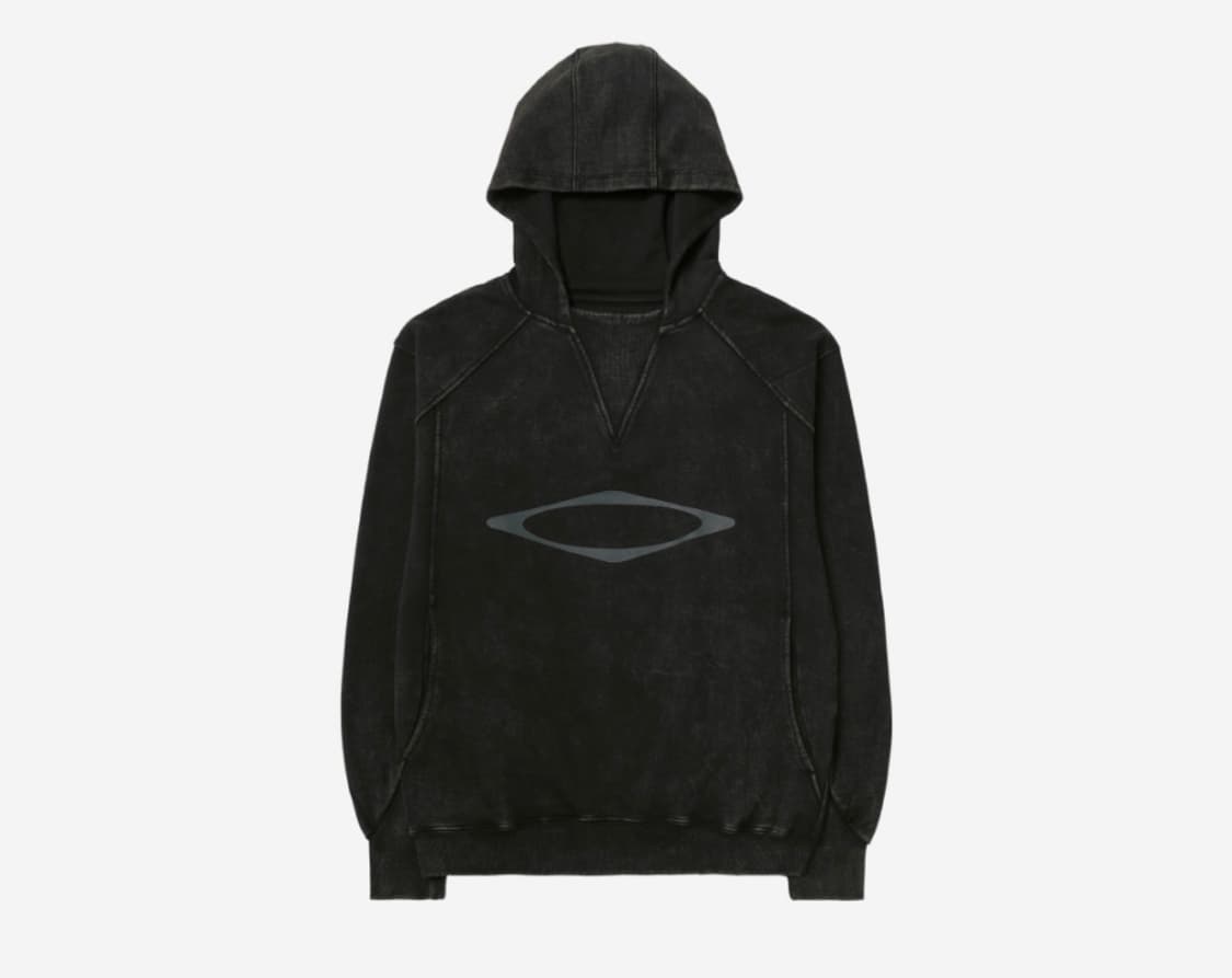 (W) 미스치프 블리치드 풀오버 후드 워시드 블랙 상품이미지1