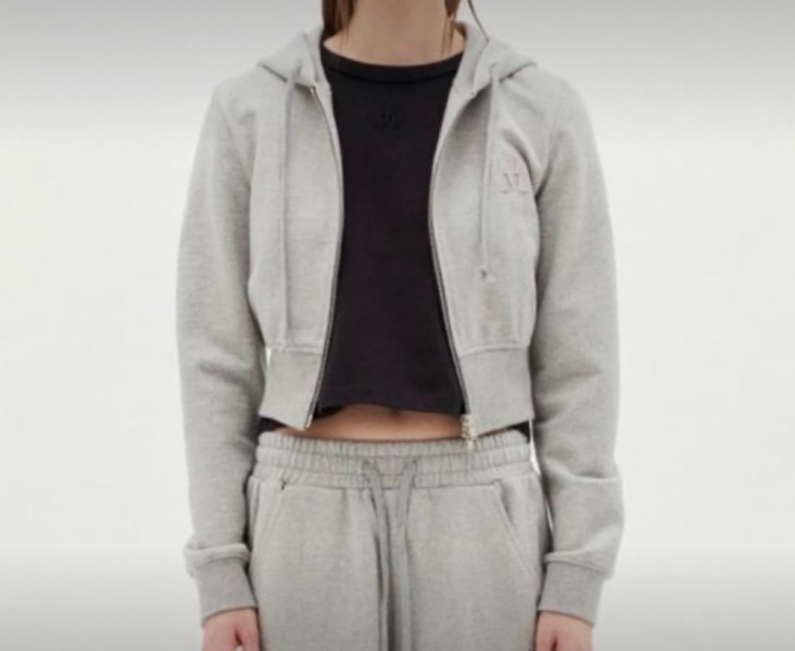 마뗑킴 크롭 후드 집업  상품이미지1