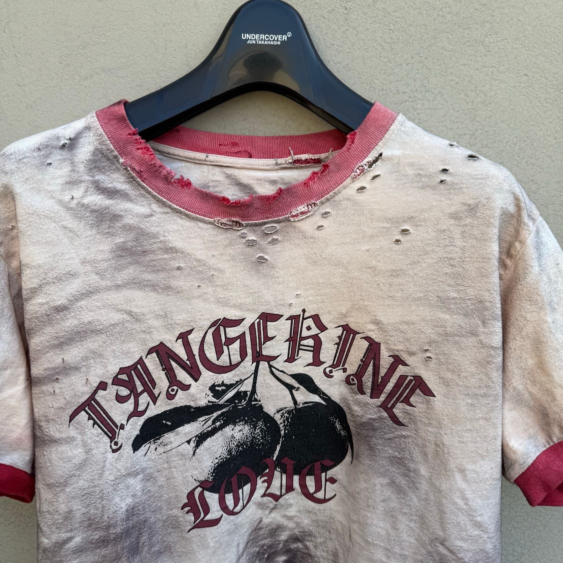 Vintage bleach faded Chicago 링거 반팔티 상품이미지2