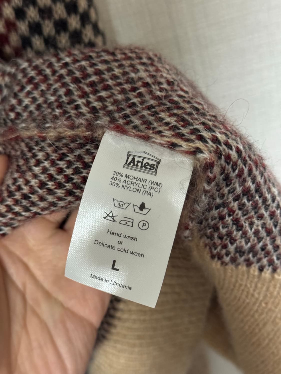 ARIES 에리즈 체크 가디건 L 루즈핏 상품이미지5