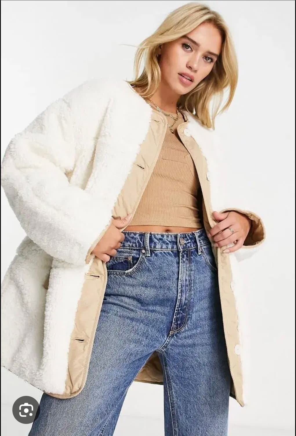 US공홈구입가능 LEVIS 오버싸이즈 리버시블 쉐르파 자켓 상품이미지1