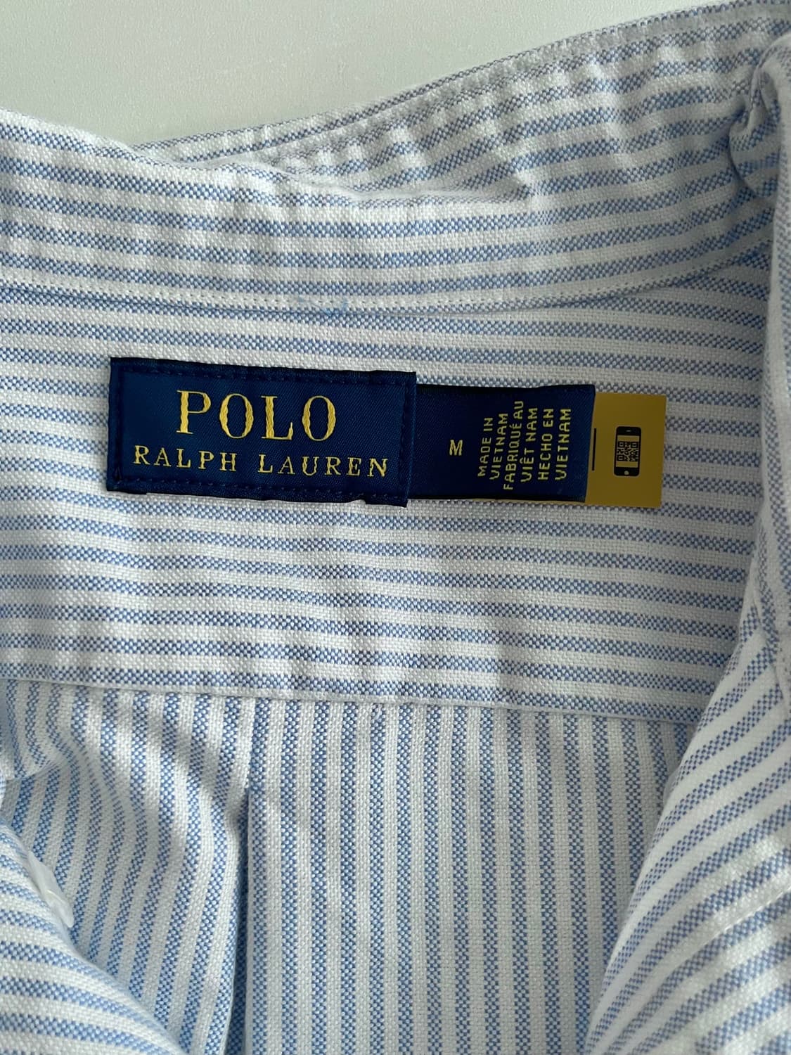 M) 폴로 랄프로렌 신형 여성 스트라이프 셔츠 하늘색 상품이미지4