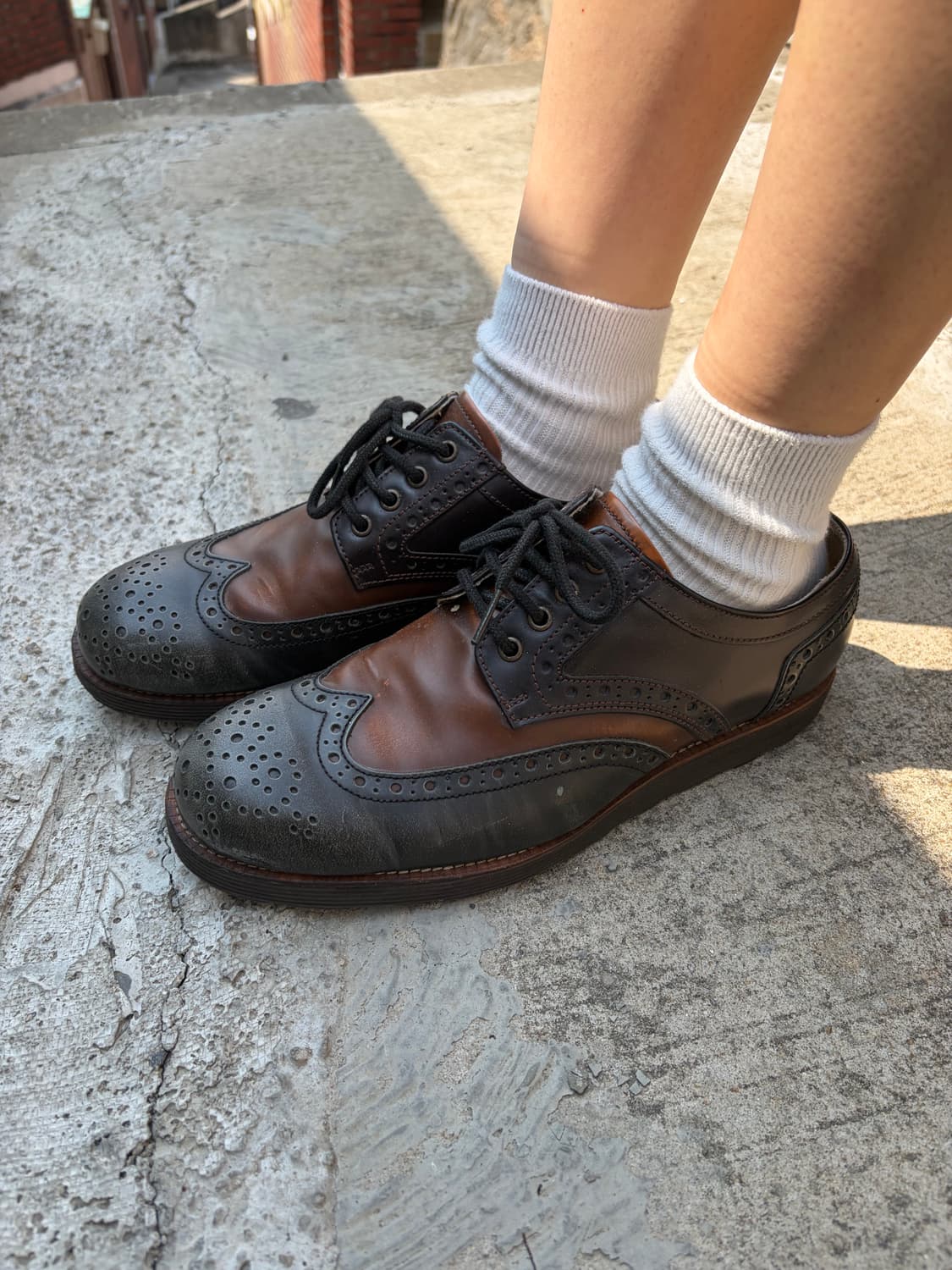 LANDROVER 웨스턴 투톤 브로그 레더 더비 슈즈 260mm 상품이미지1