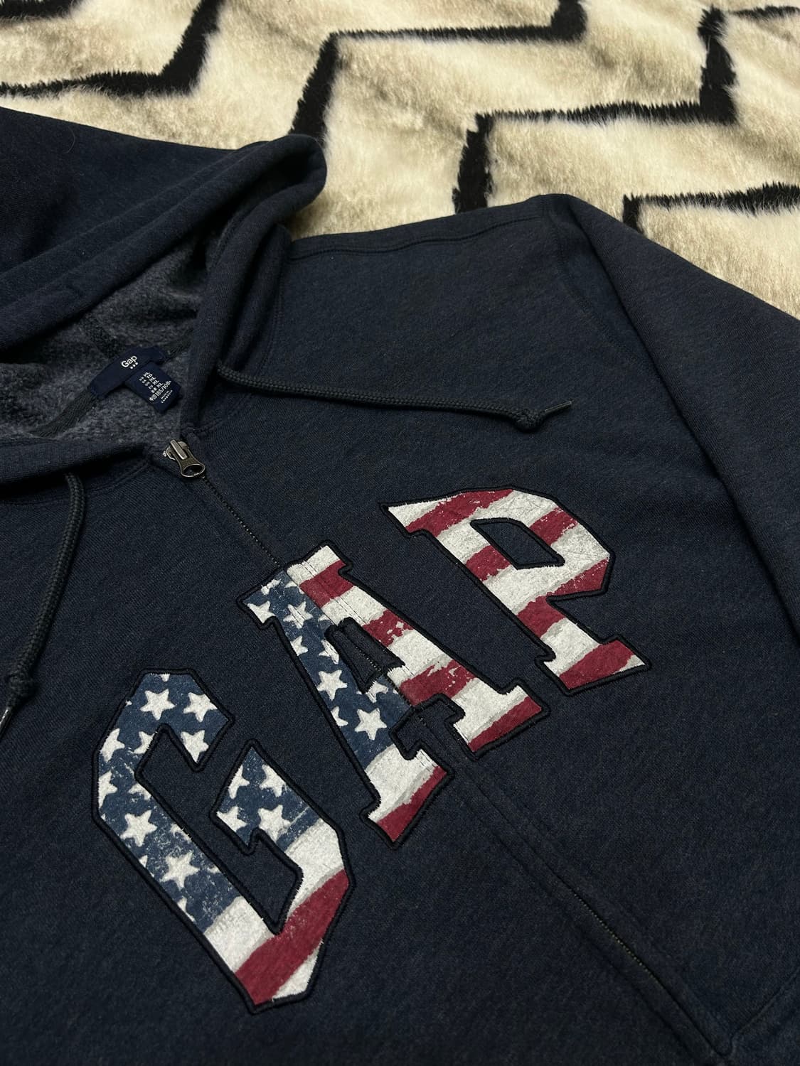 [XL]GAP 성조기 후드집업/짙은네이비/기모 상품이미지1