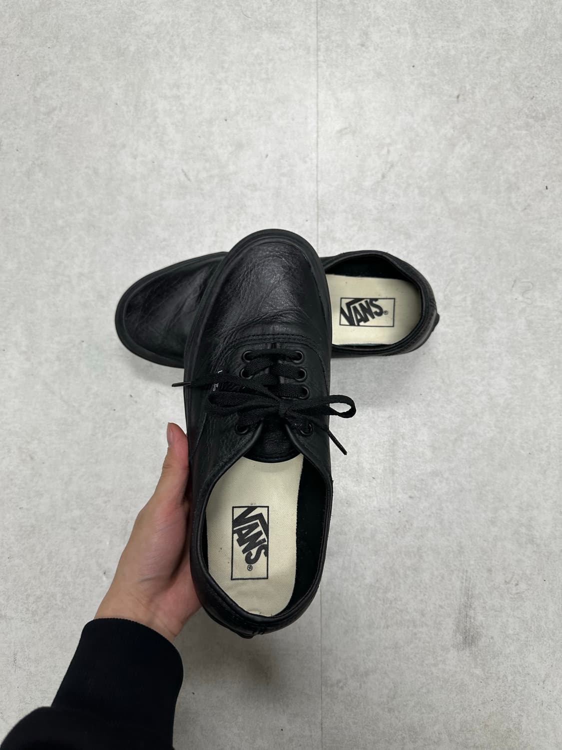 반스 어센틱 레더 블랙 상품이미지3