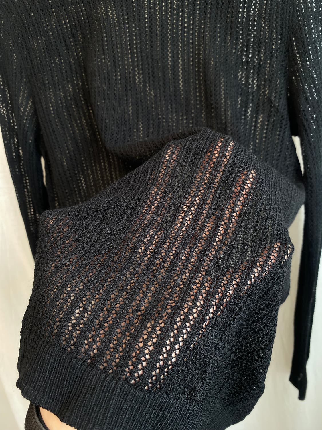 UNIQLO 블랙 니트탑(M) 상품이미지7