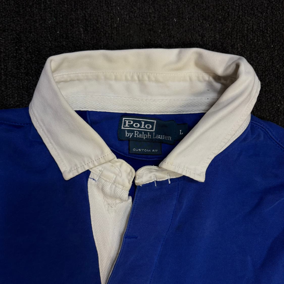 폴로 랄프로렌 레드포니 화이트 카라 럭비티 L 상품이미지5