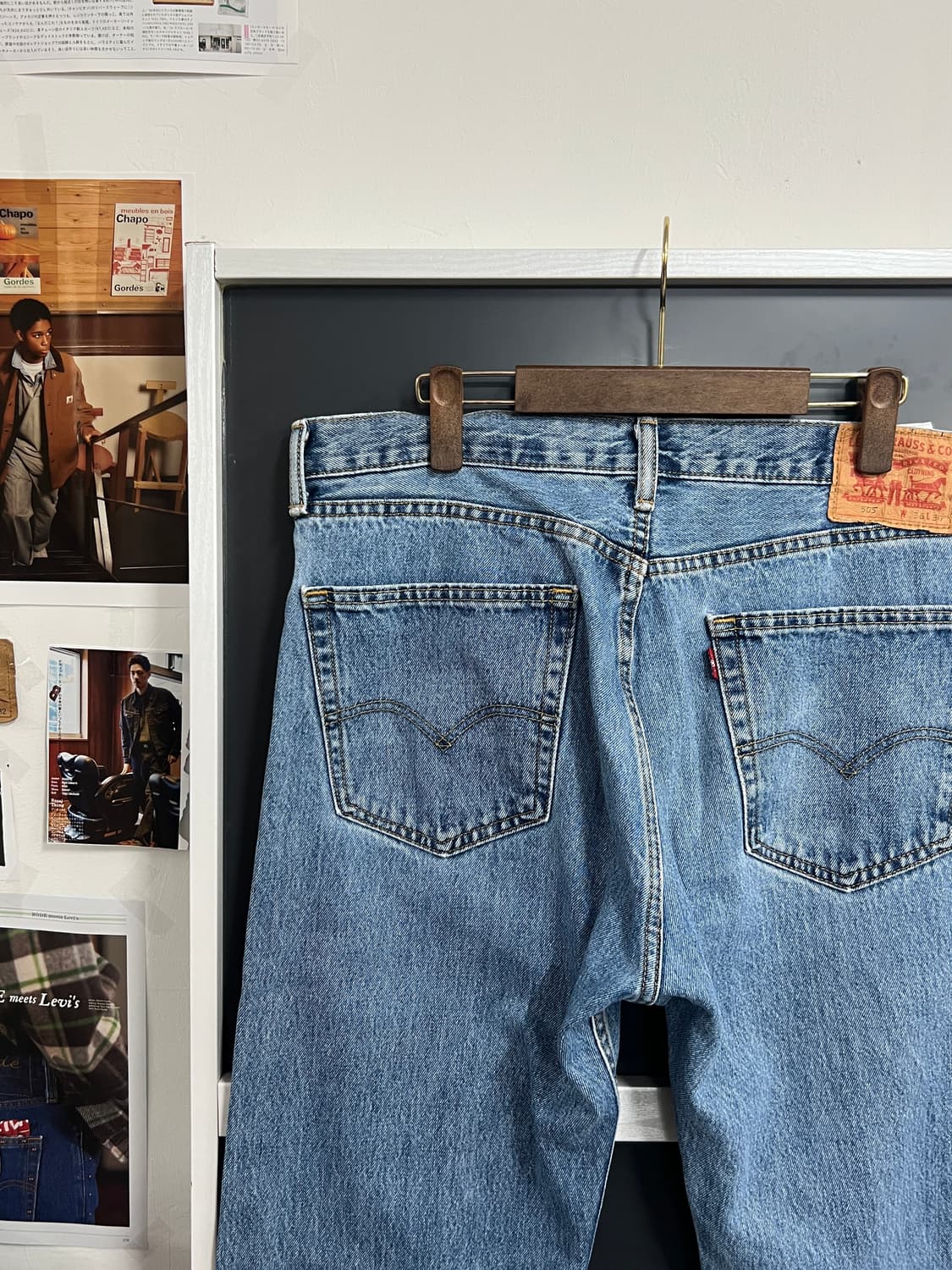 Levis 리바이스 505 레귤러 스트레이트핏 연청 데님 팬츠 상품이미지2
