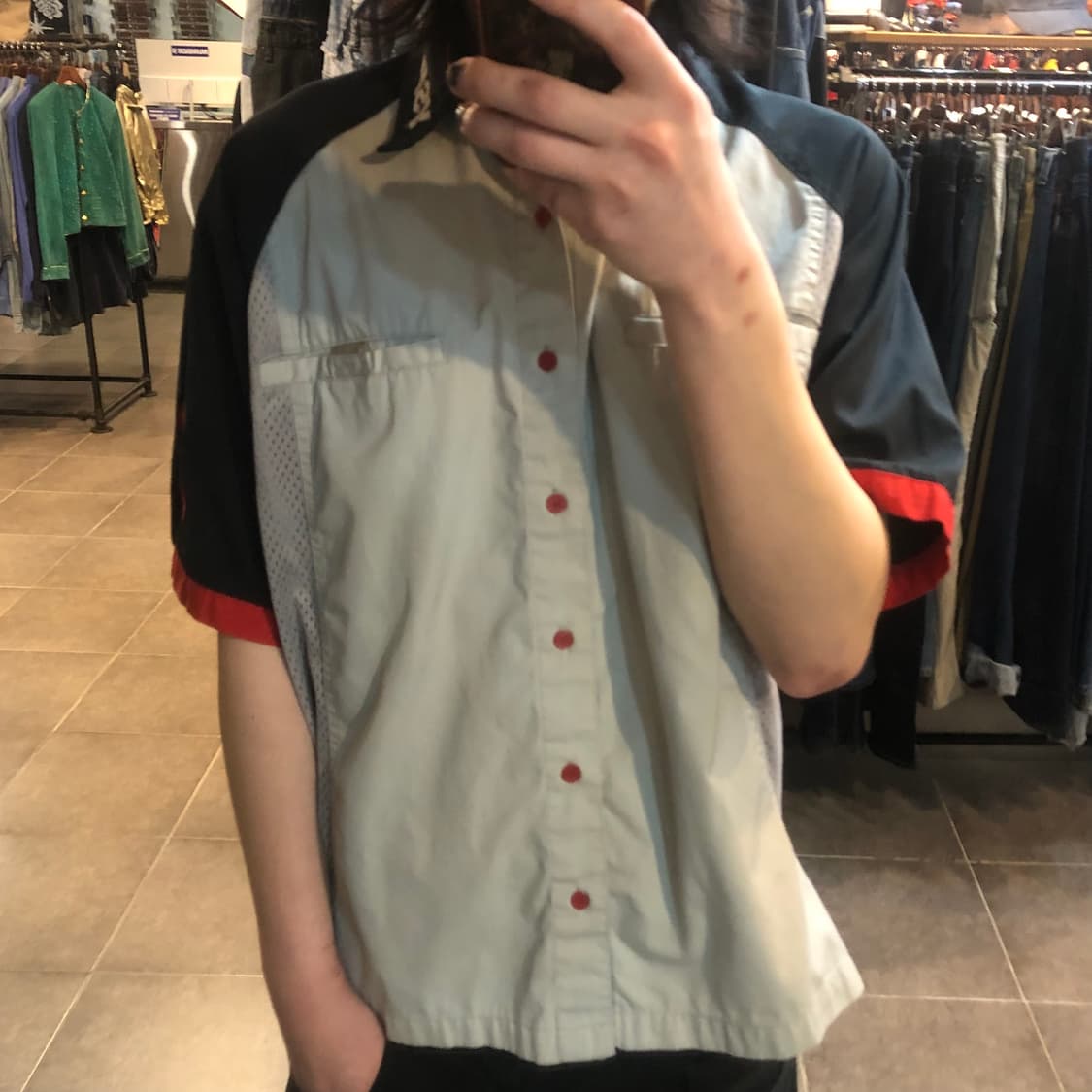 [NO.9] y2k 야마하 레이싱 워크셔츠 반팔 상품이미지1