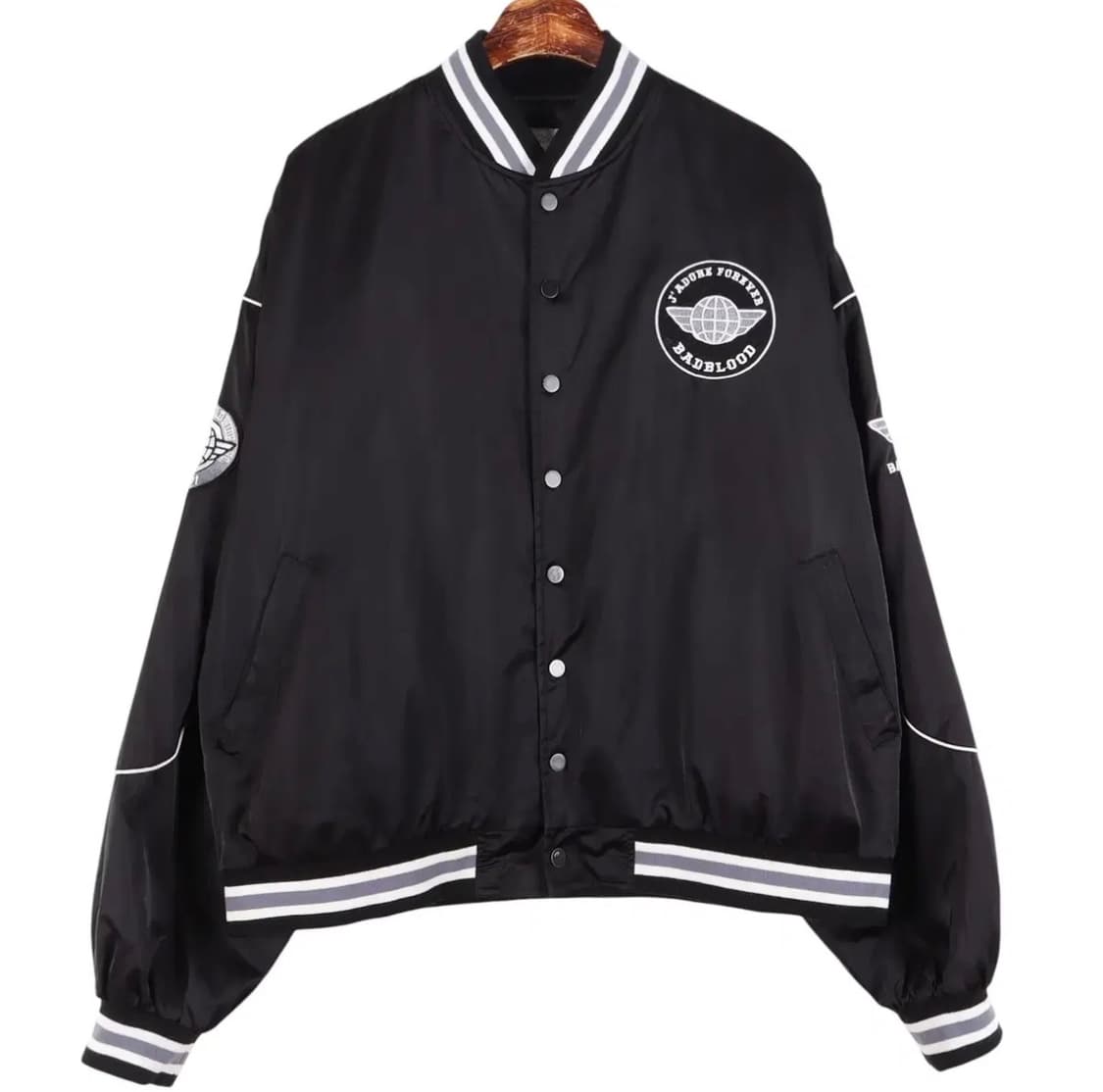 BADBLOOD 블랙 바시티 자켓 상품이미지1