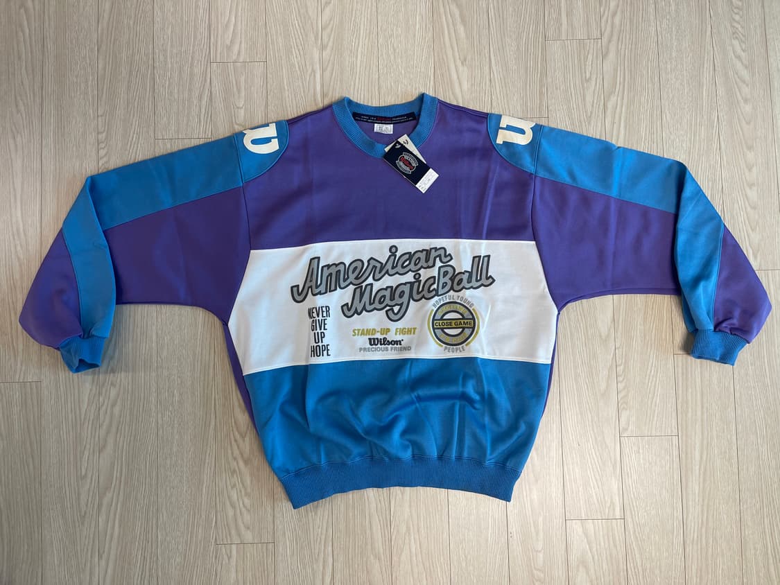 윌슨 90s 올드 스웻셔츠 맨투맨 4번 Wilson OLD 1990 XL 상품이미지1