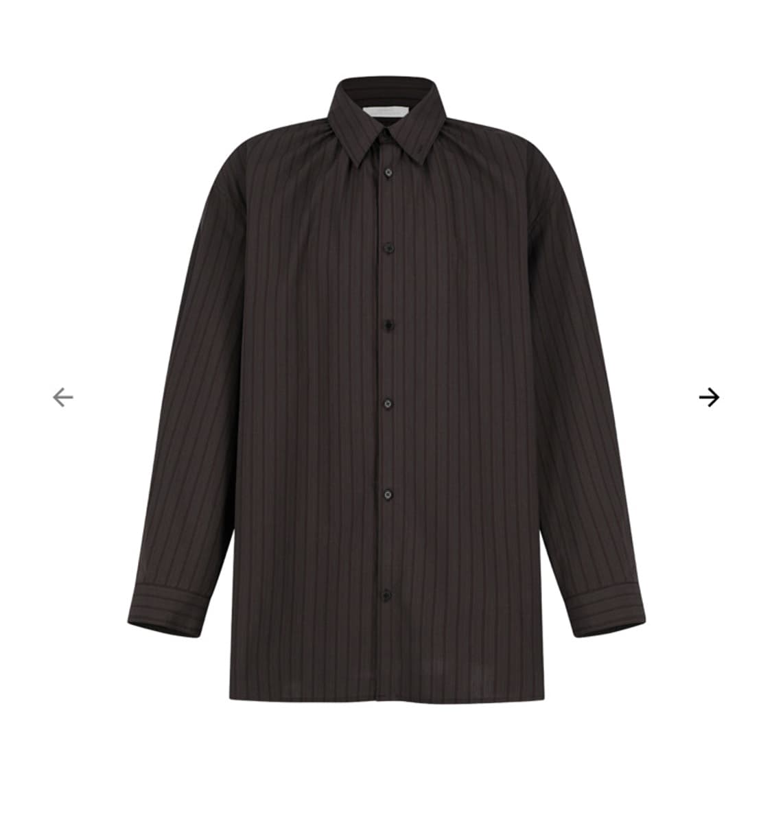 아모멘토 Stripe Shirring Oversized Shirts 상품이미지1