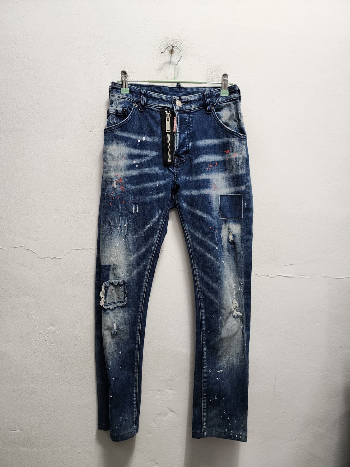 디스퀘어드2 2중지퍼 데미지 청바지 상품이미지1