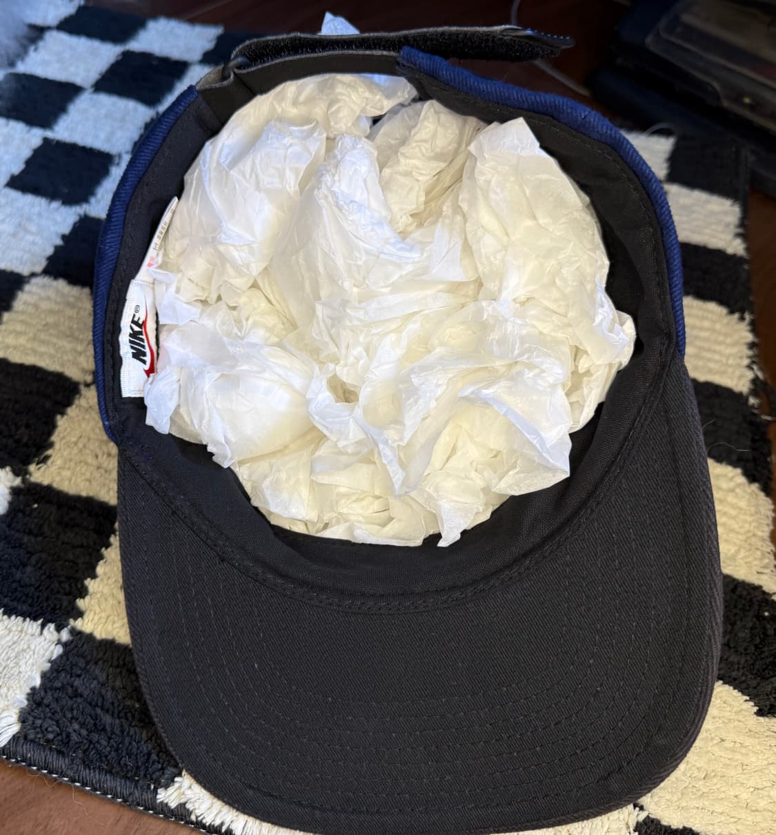 [새상품]90s 나이키 빈티지 3D 타원형 고무 로고 스냅백 상품이미지4