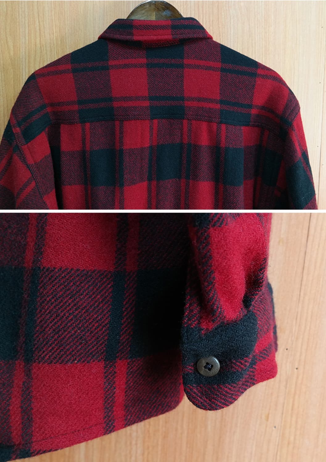 미국산 L.LBEAN 엘엘빈 두툼한 빈티지 울 체크남방 상품이미지6