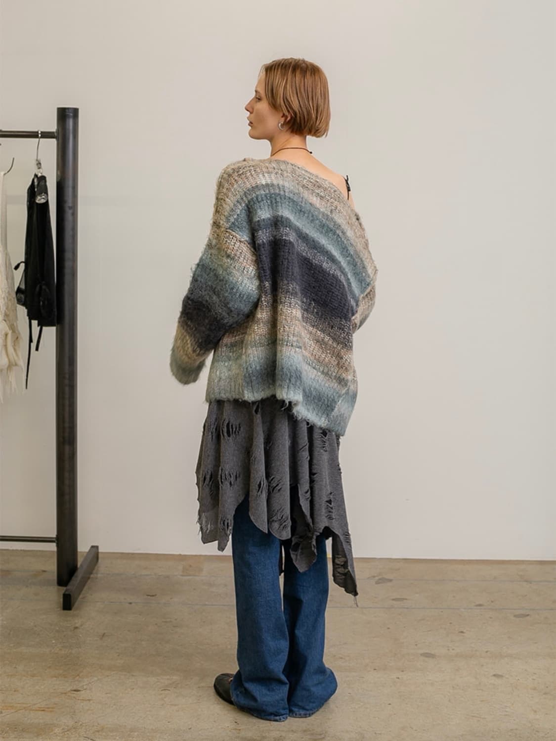 퍼버즈 perverze 그라디언트 롱 가디건 샘플 상품이미지5