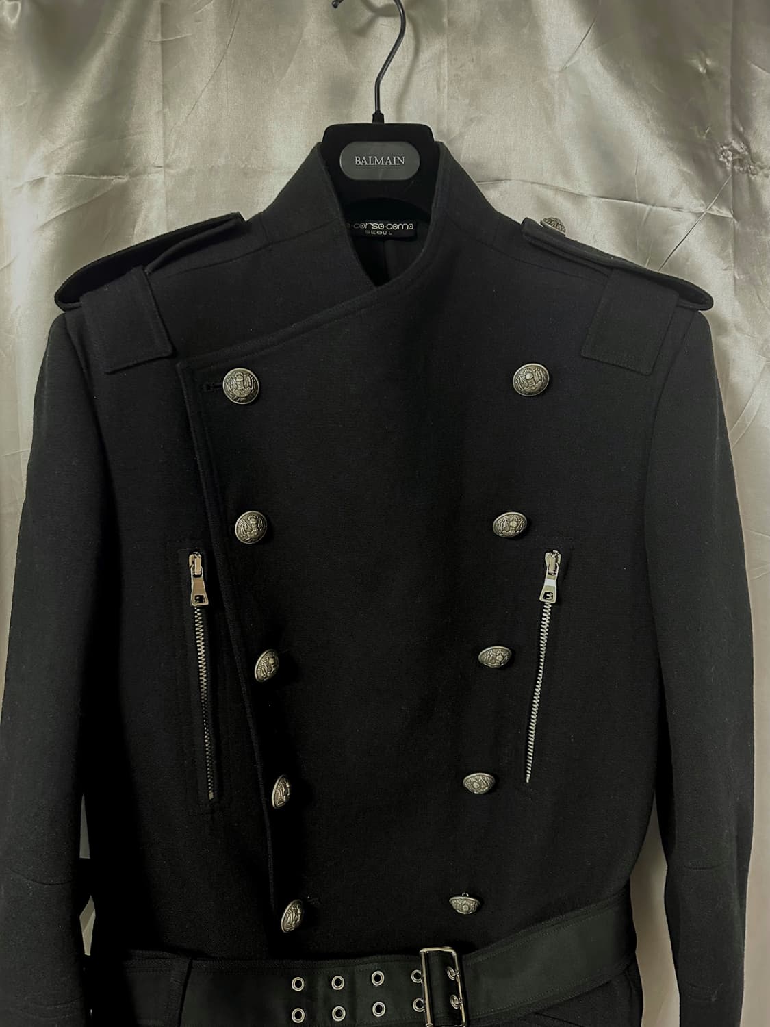 발망 옴므 AW13 벨티드 나폴레옹 코트 상품이미지5