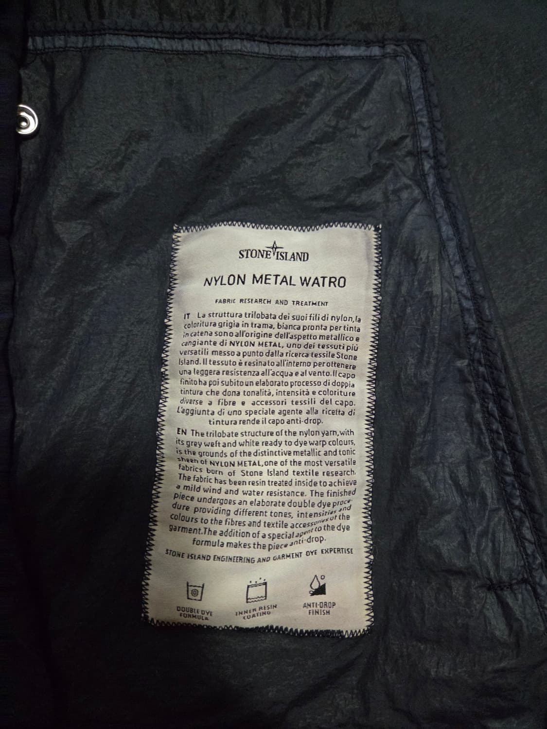 [24SS] 스톤아일랜드 나일론 메탈 와트로 후드 자켓 (M) 상품이미지8