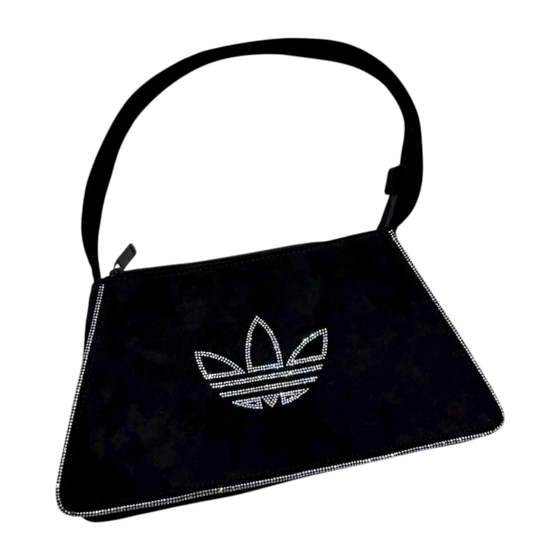 아디다스 라인스톤 페이크 스웨이드 숄더백 가방 블랙 상품이미지2