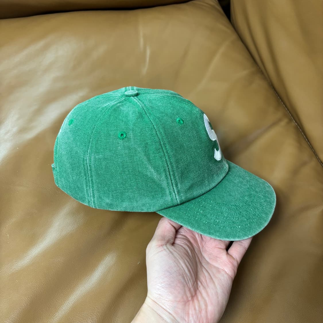 슈프림 S로고 볼캡 모자 워시드 그린 상품이미지3