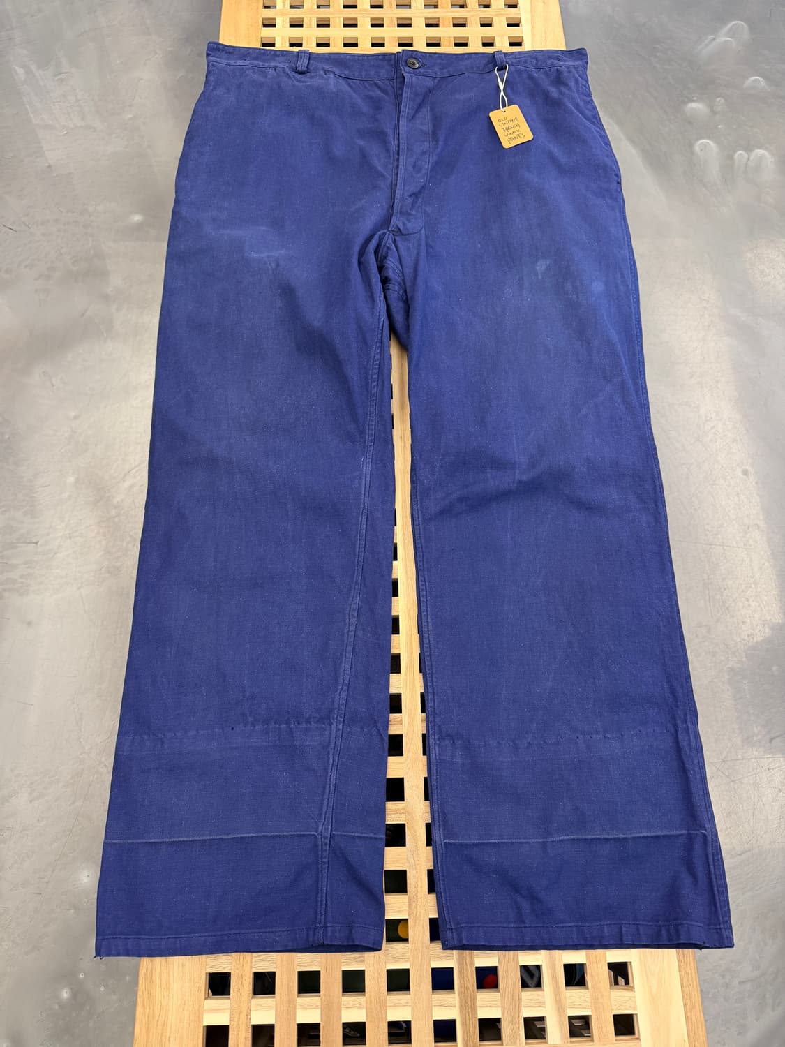 OLD EURO FADED WASHED NAVY 빈티지 프렌치워크팬츠 상품이미지1