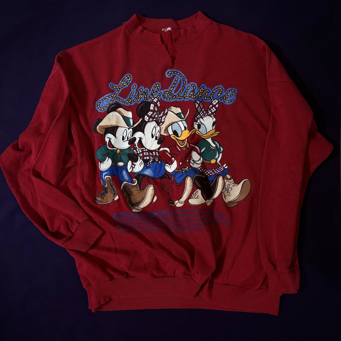 80s Disney “Line Dance” Sweatshirt 디즈니 상품이미지1
