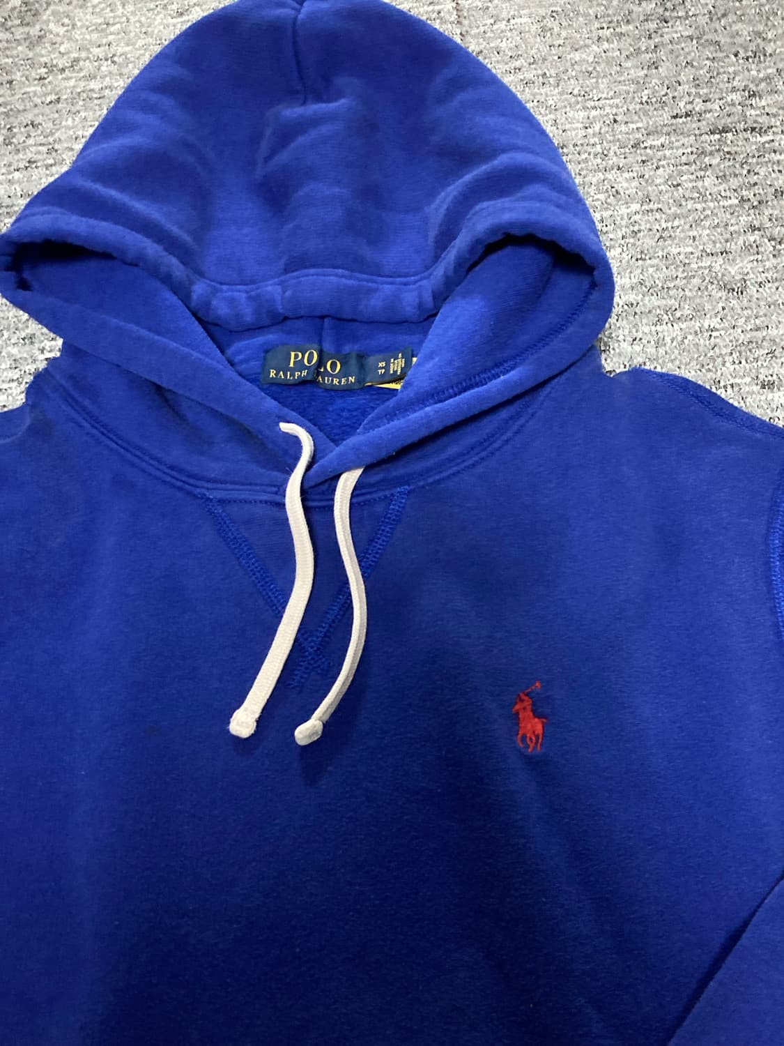 폴로 랄프로렌 블루 후드티 XS 상품이미지2