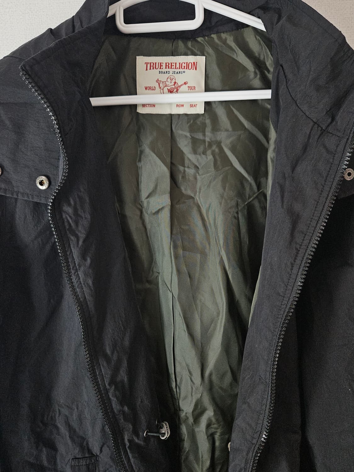 트루릴리전 바람막이 자켓 올드스쿨 빈티지 코트 스트링 M 95 오버핏 상품이미지5